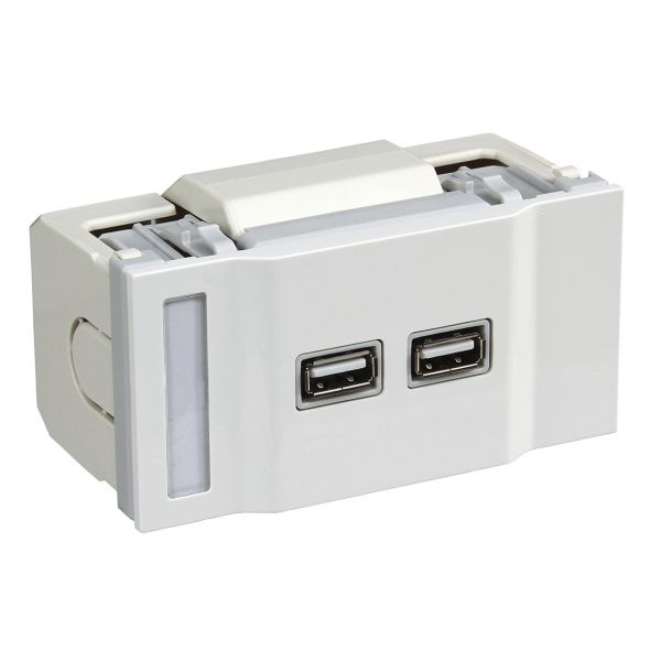 USB-laddare Schneider Electric INS64216 2 x 1A Vit