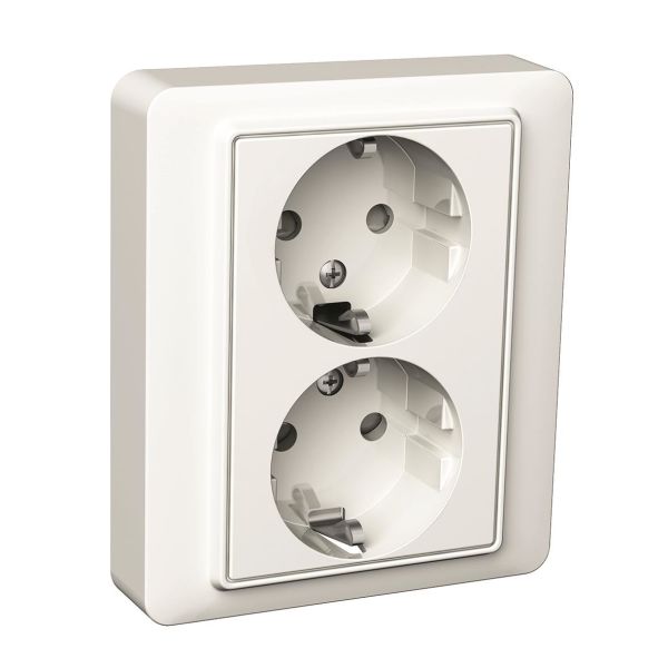 Pistorasia Schneider Electric Exxact Basic WDE002186 2-osainen, kokopeitelevyllä 