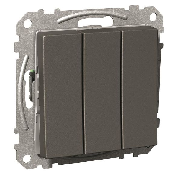 Vaihtokytkin Schneider Electric Exxact antrasiitti 3x1-napainen