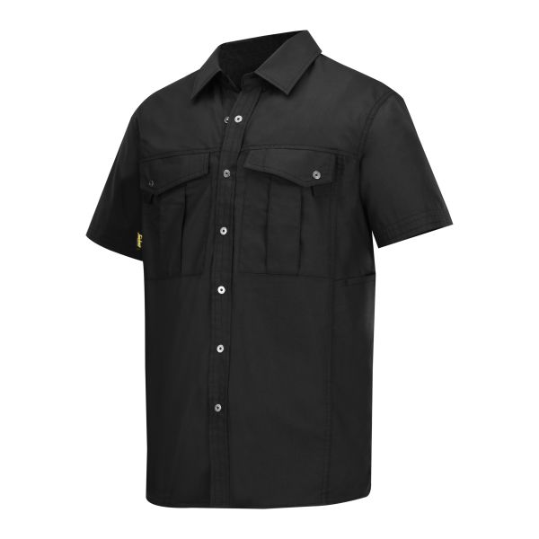 Skjorte Snickers Workwear 8506 svart, med kort erme XXL