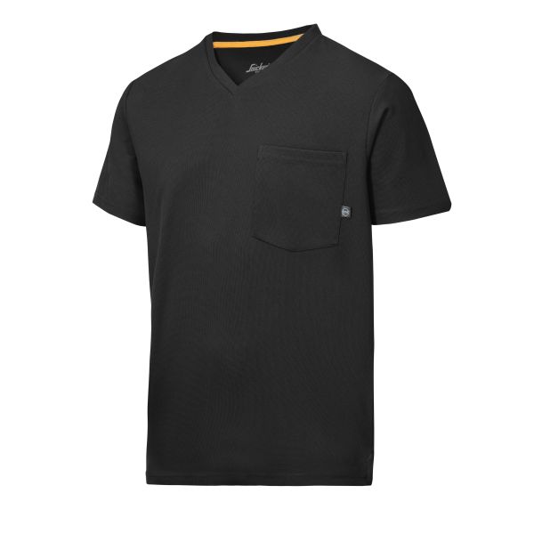 T-shirt Snickers Workwear 2524 AllroundWork svart, v-ringad XS