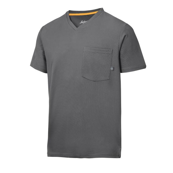 T-shirt Snickers Workwear 2524 AllroundWork grå, v-ringad S