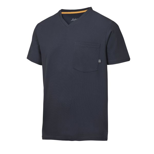 T-shirt Snickers Workwear 2524 AllroundWork marinblå, v-ringad M