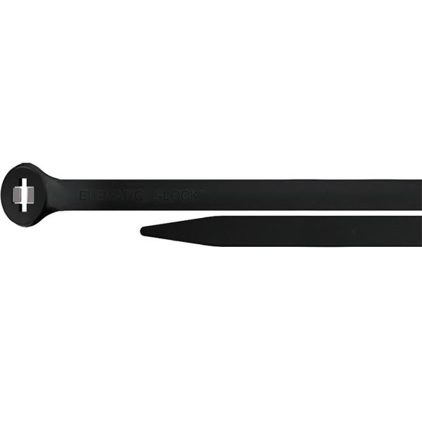 Buntband Elematic 9006012 svart, 2-lock, 100-pack 2,5 x 100 mm