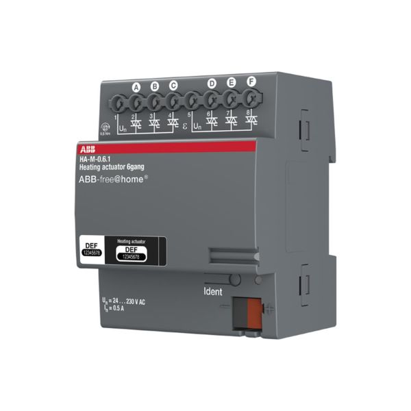 Varme skuespiller ABB free@home 2CDG510008R0011 til KNX 6-kanals