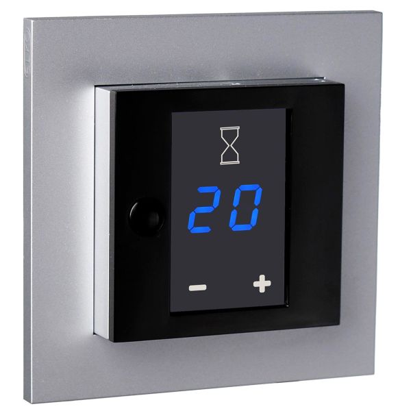 Timer Elko EKO05988 Plus, 2-pol, 16A, display Aluminium