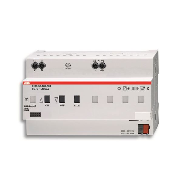 Dimmeraktor ABB 6197-0-0040 1-6 kanaler KNX Max. omkopplingseffekt: 1260 W