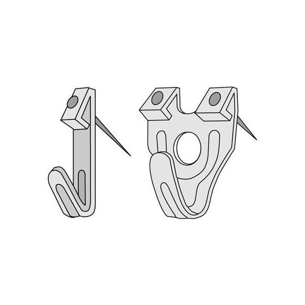 X-koukku Thuresson Fastening 131316 terästä 29 mm, 1 naulanreikää, 10 kpl/pakkaus