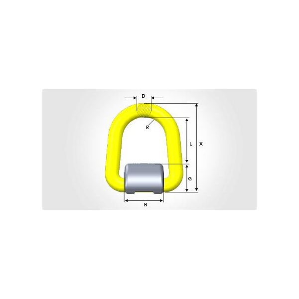 Nostokorvake Gunnebo Z7009001 jousella, hitsattavissa, luokka 10 Enimmäiskuorma: 2,5T