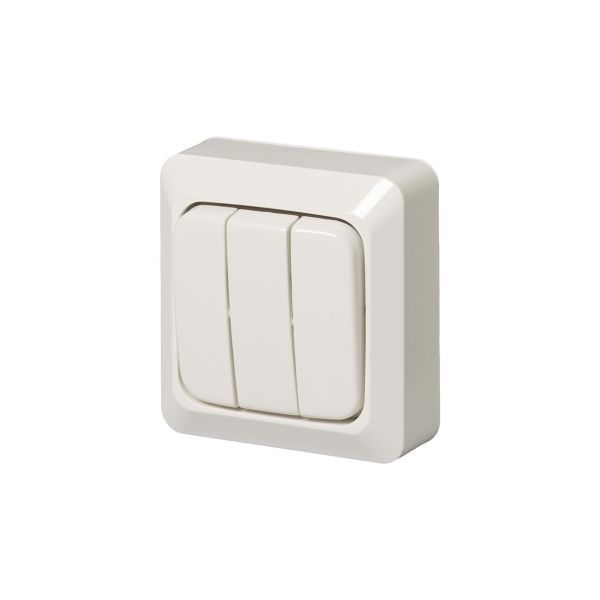 Strømbryter ABB 10631A4 utenpåliggende, IP20 3 x 1 pol