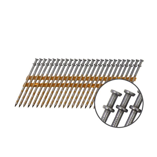 Søm TJEP 838990 RAKBANDAD, 21°, FH, BLANK pakke 2000 3,3 x 75 mm