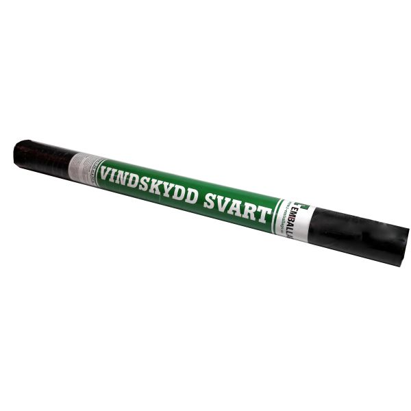 Vindskydd T-Emballage Svart 20 x 1,25 m, icke-vävt 