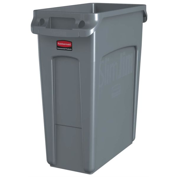 Affaldscontainere Rubbermaid Slim Jim 60 l, grå 