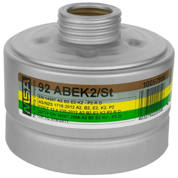 Kombinasjonsfilter MSA 92 ABEK2 for helmaske 