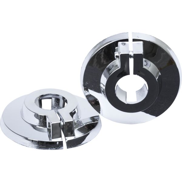 Täckbricka Gelia 3000543122 plast, 2-pack 12 mm, kromfärgad