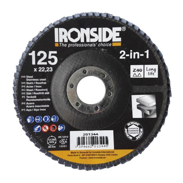 Lamelrondel Ironside 201344 125 mm Z40