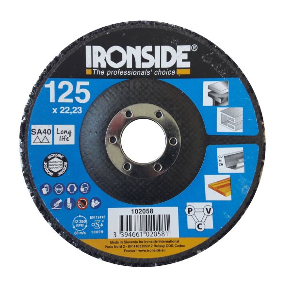 Rengøringsrondel Ironside 102058 125x22 mm 