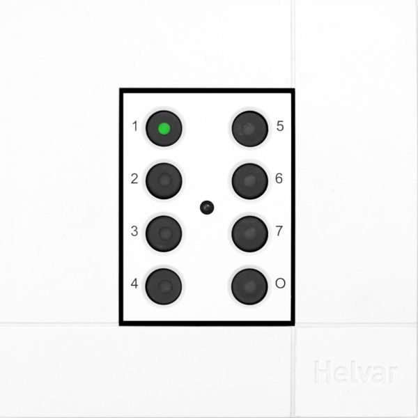 Panel Helvar 126200 8 knapp, val av ljusscen 