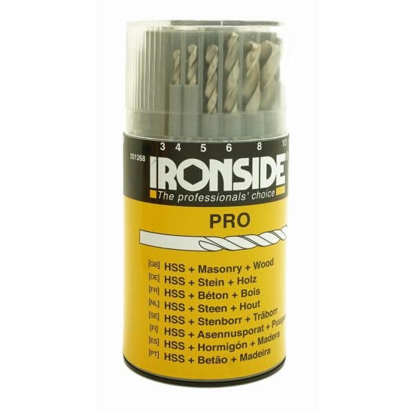 Borrkassett Ironside 201268 18 st. borrar, 3-10 mm 