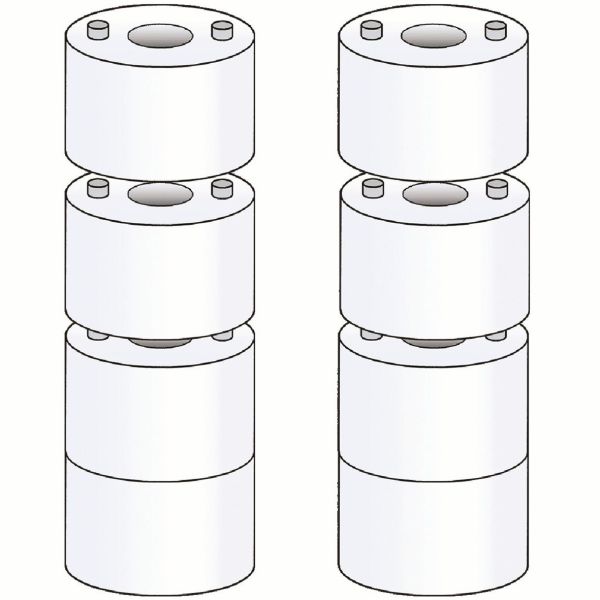 Væg spacer skive Alarmtech 5015236 10,4 x 3,5 mm, pakke med 40 
