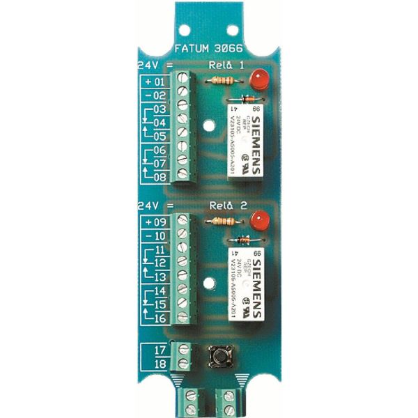 Relæ terminal blok Alarmtech 3066.03 2 relæer, 24 V DC Skrue