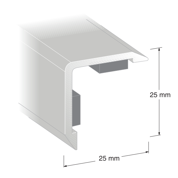Hörnskydd Duri 1163801 självhäftande 25 x 25 mm, vit