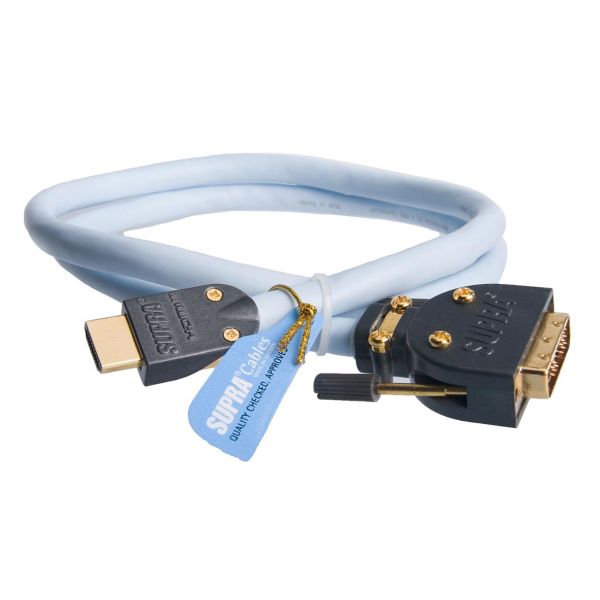 HDMI-kabel SUPRA 1001101326 HDMI x DVI, High Speed 1 m