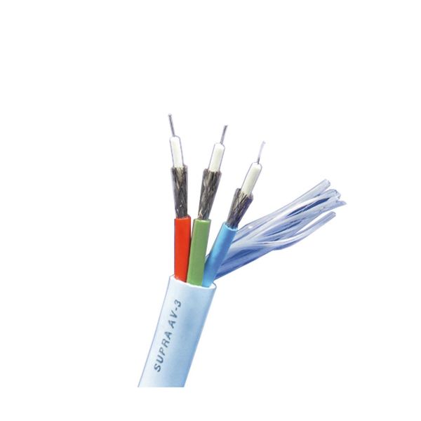 Lydkabel SUPRA 1001800356 75 ohm 3x1x0,5 mm², 100 m
