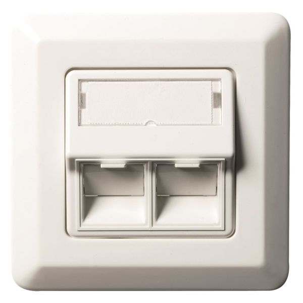 Modulæruttak Elko EKO02530 vinklet, QuickConnect 1 x RJ45