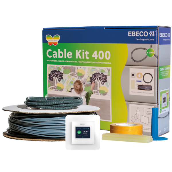 Golvvärmepaket Ebeco Cable Kit 400  155m, 1710W