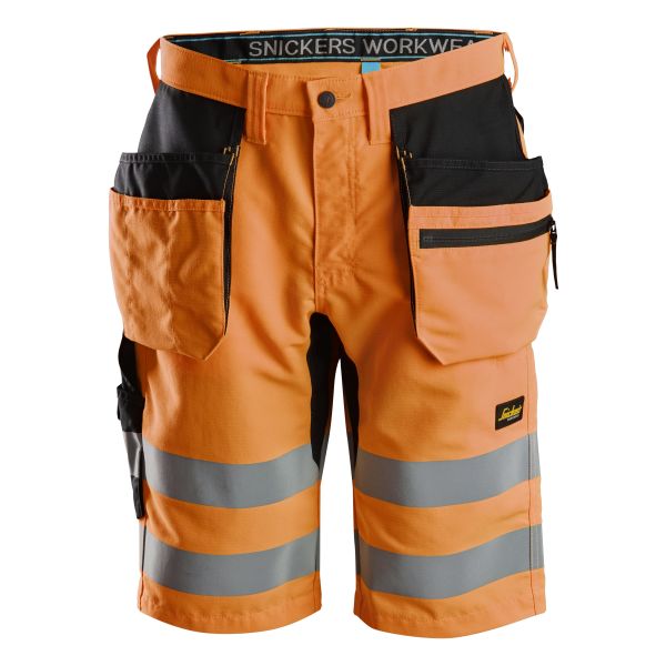 Työshortsit Snickers Workwear 6131 LiteWork heijastimet, oranssi Huomioväri, Oranssi C50
