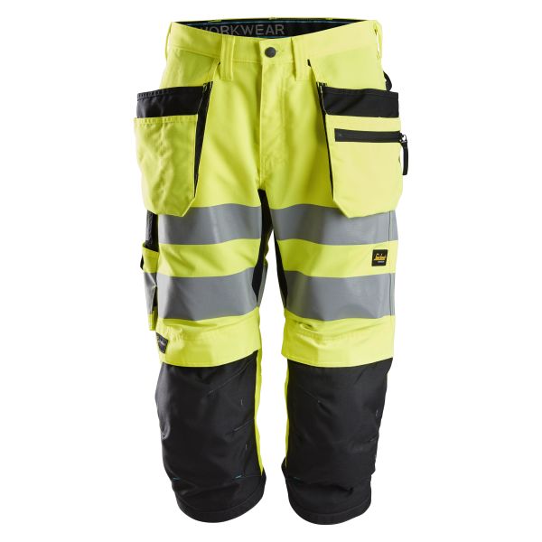 Piratbukser Snickers Workwear 6134 LiteWork Bemærk, gul Hi-Vis, gul C48