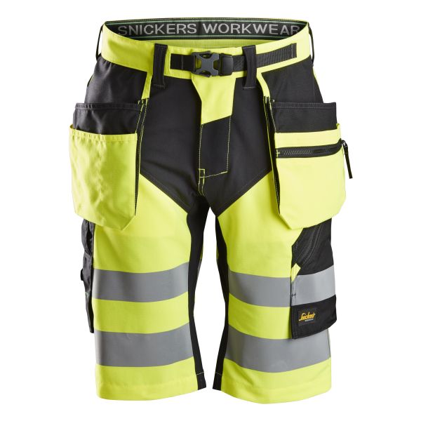 Håndværkershorts Snickers Workwear 6933 FlexiWork Bemærk, gul Hi-Vis, gul C52