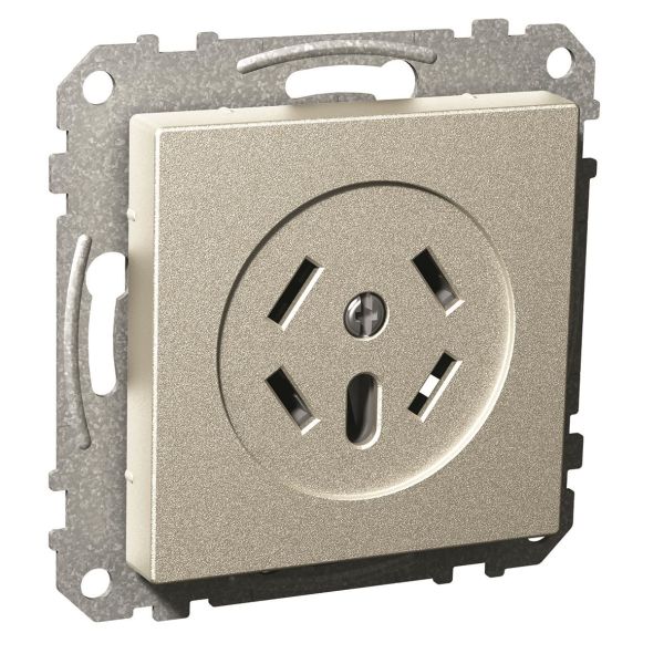 Kansallinen puhelinpistorasia Schneider Electric Exxact 4-napainen, pikaliitin Metalli