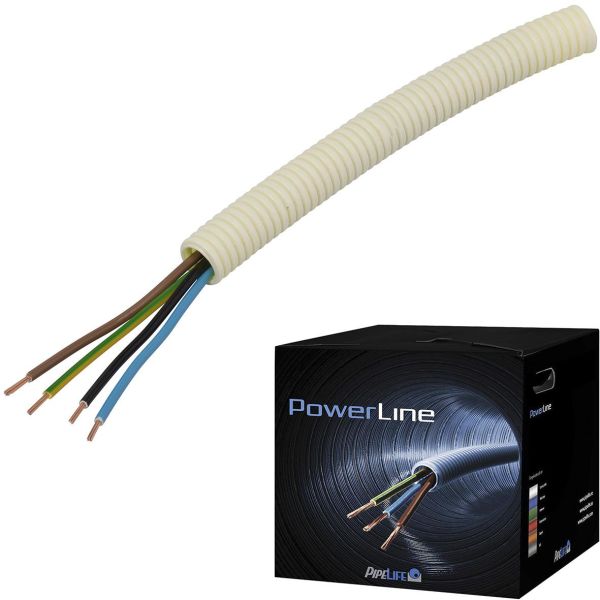 Kabel Pipelife FK PowerLine forhåndslagt, PVC- og halogenfri 4G 1,5 mm², 16 mm x 100 m