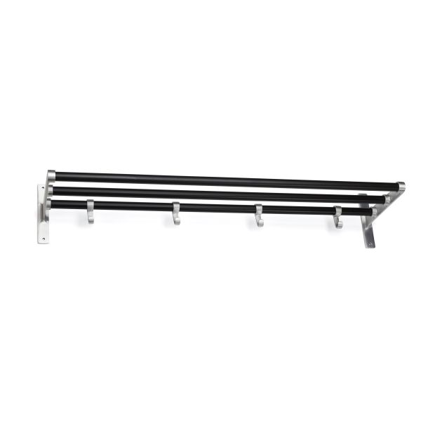 Hattehylde Habo Elegant  Aluminium/sort, 1000 mm
