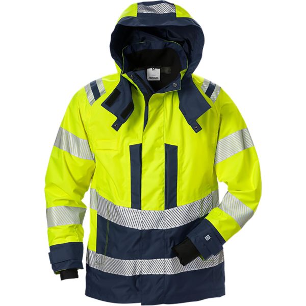 Shelljakke Fristads 4518 GTT Høj synlighed gul/marineblå Hi-Vis gul/marineblå L