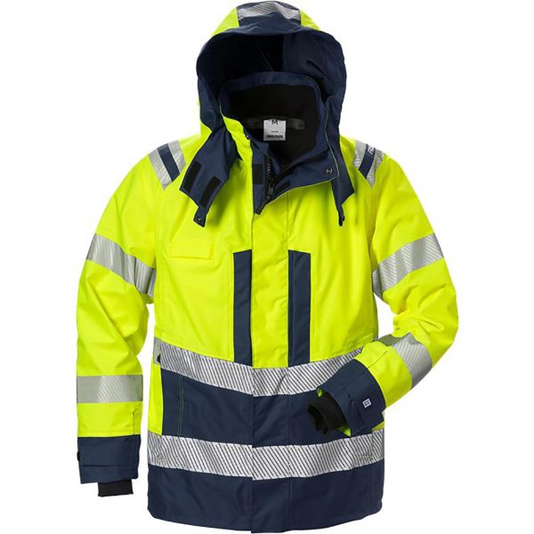 Shelljakke Fristads 4515 GTT Høj synlighed gul/marineblå Hi-Vis gul/marineblå M