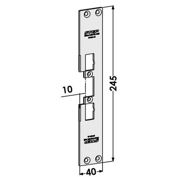 Post STEP ST4001-10 til TRIN 40/90/48/98 Forudindlæs 10 mm
