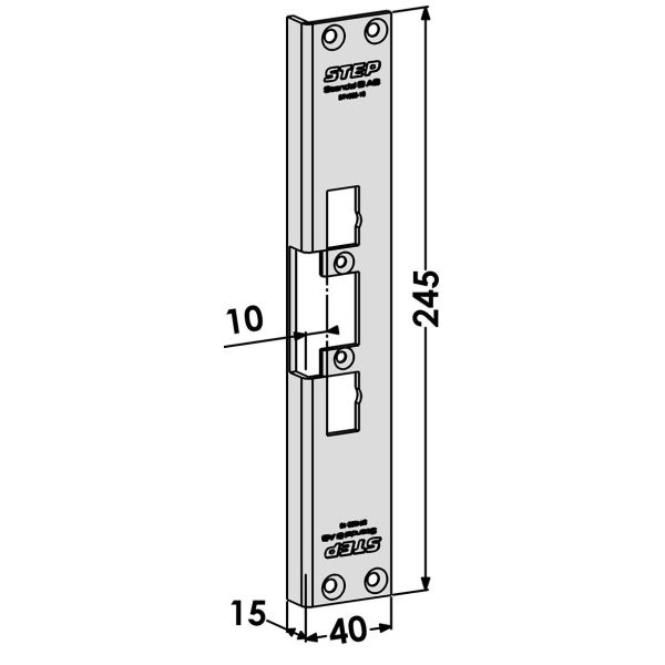 Post STEP ST4002-10 til STEP 90-udgivelse 10 mm, 245 mm