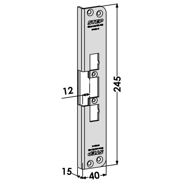Tolppa STEP ST4003-12 malliin STEP 90 Release 12 mm, 245 mm