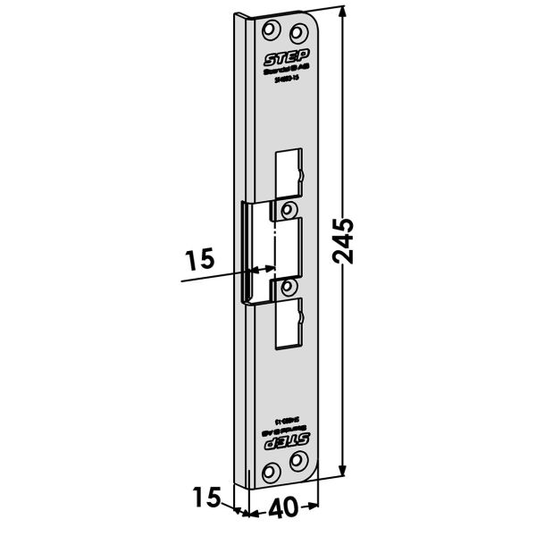 Post STEP ST4003-15 til STEP 90-udgivelse 15 mm, de fleste 730T