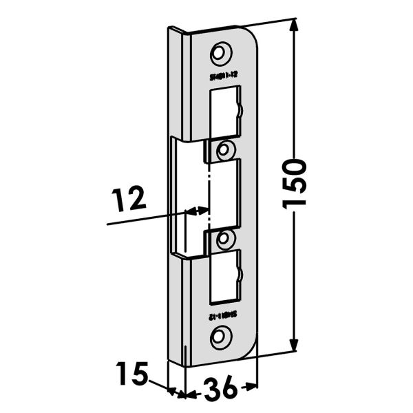 Post STEP ST4011-12 til STEP 90-udgivelse 12 mm, 150 mm