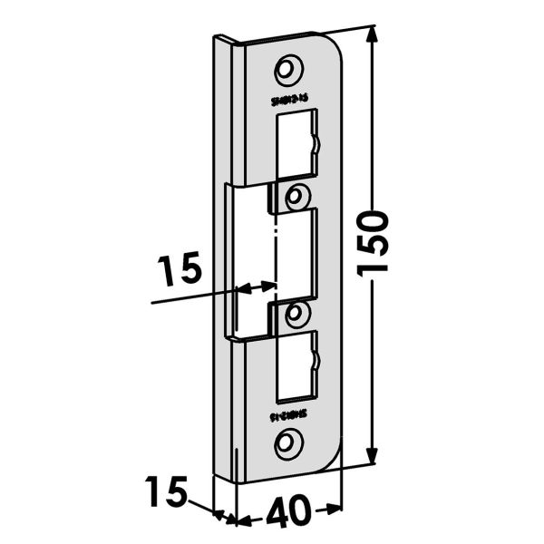Post STEP ST4012-15 til STEP 90-udgivelse 15 mm, 36 mm