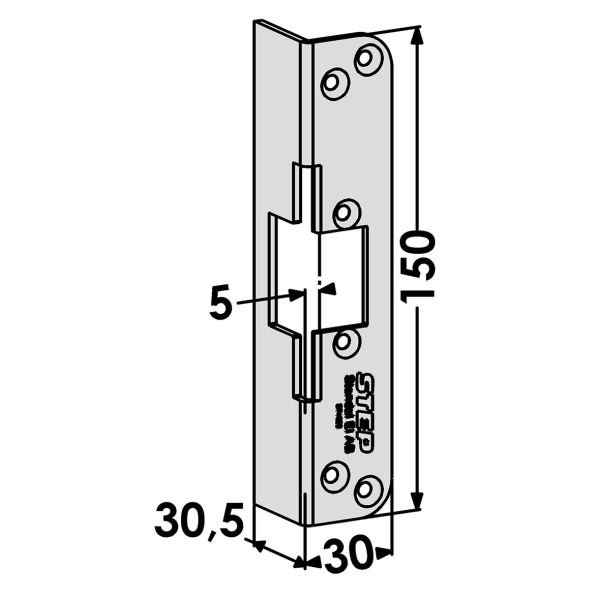 Post STEP ST4022 til STEP 90-udgivelse 5 mm, 150 mm