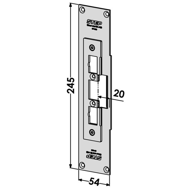 Tolppa STEP ST4023 Sapa-profiilijärjestelmille 20 mm, Sapa 2074
