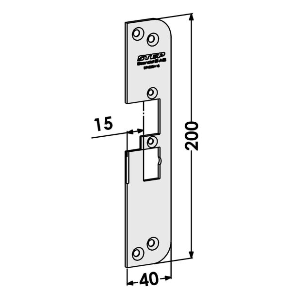 Post STEP ST4030H-15 til TRIN 40/90/48/98 Forudindlæs 15 mm, svarende til 1887-2