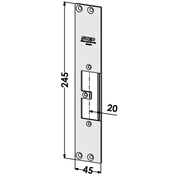Post STEP ST9504V til STEP 92 Forudindlæsning, STEP 92 Release 45 mm, venstre