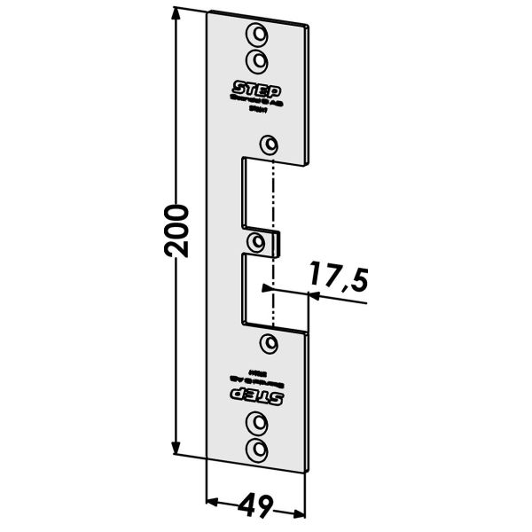 Stolpe STEP ST9517 for Wicona profilsystem 17,5 mm, 49 mm