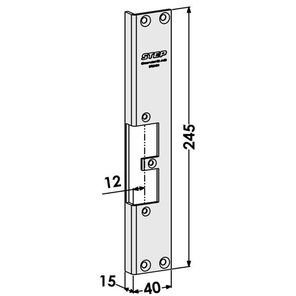 Post STEP ST9518H til TRIN 92 Forudindlæs og slip 12 mm, højre